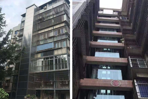 上海钢结构电梯井架成品案例