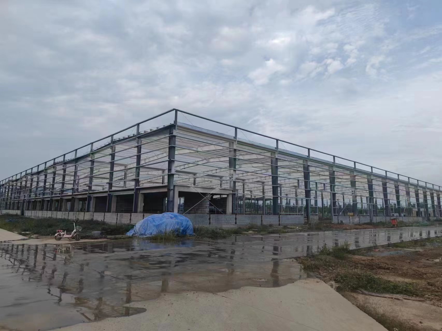 上海源热力电厂二期工程及配套设施（从化电厂项目）钢结构网架封顶13585605056周先生